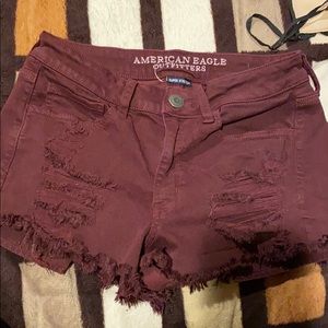 American Eagle Burgundy shorts